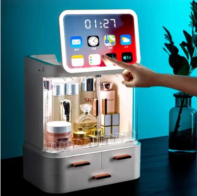 Boîte de Rangement Beauté avec Écran LED Intégré